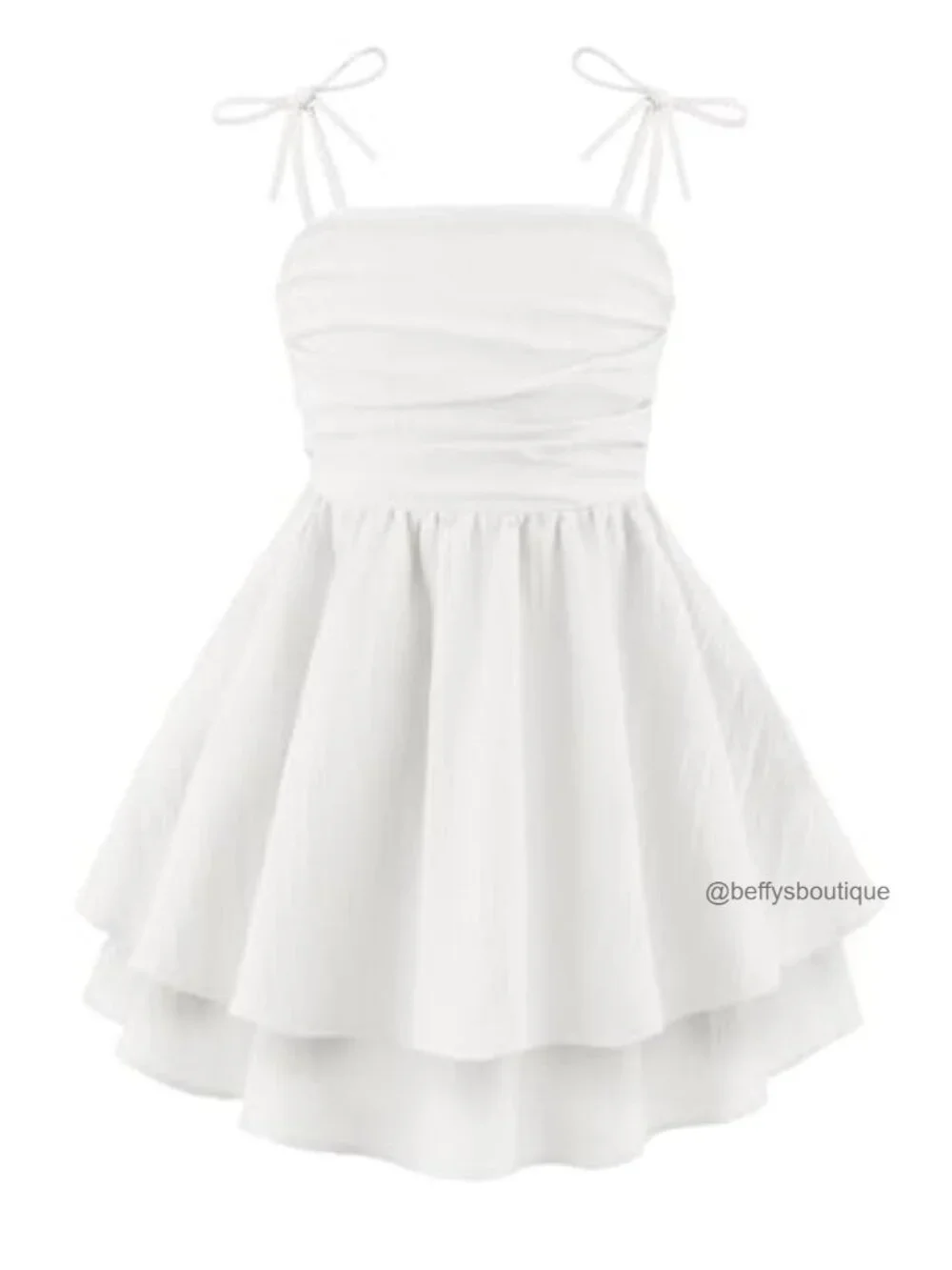 Girls Summer Spaghetti Strap Dress Flowy Ruched Back Sundress
